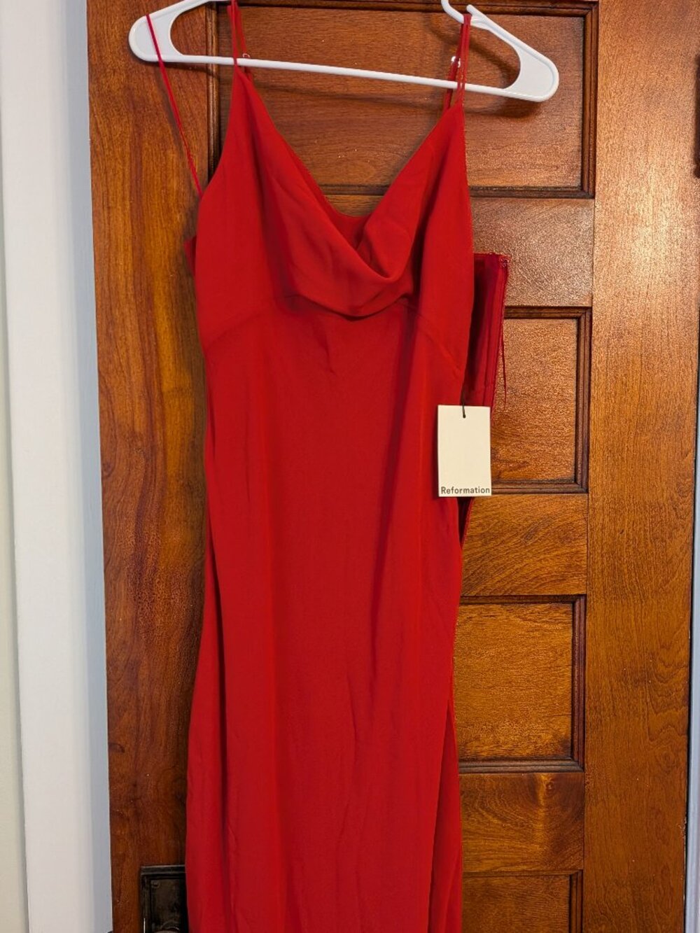 Reformation Lysandra Dress Red - Size 8